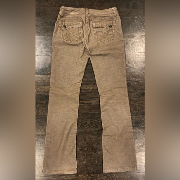 UnionBay Tan Taupe Corduroy Bootcut Flap Pocket Pants | Size 5 - Picture 3 of 6